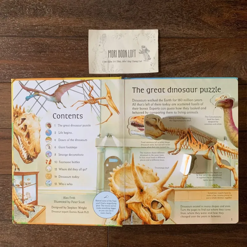 Sách ngoại văn See Inside the World of Dinosaurs, Used, Bìa cứng, Lật mở 756493