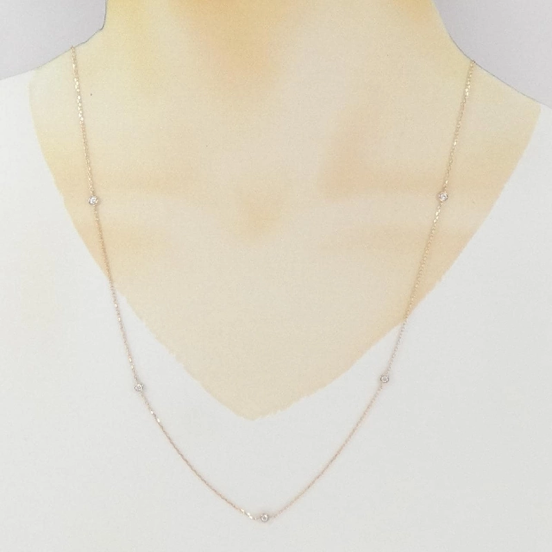 K18PG Dây chuyền kim cương 0.30CT - Hàng hiệu Chính hãng 848816