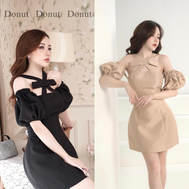 Đầm màu be size s hãng DONUT . Mới nguyên mác  183518