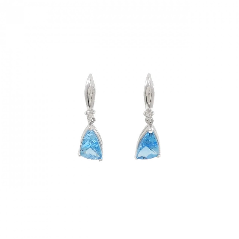 Bông tai Blue Topaz K18WG 1.53CT - Hàng hiệu Chính hãng 874069