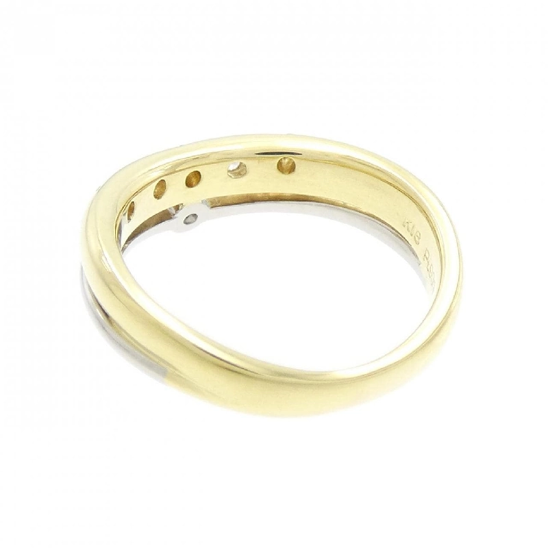 Nhẫn kim cương K18YG/PT900 0.10CT 670405