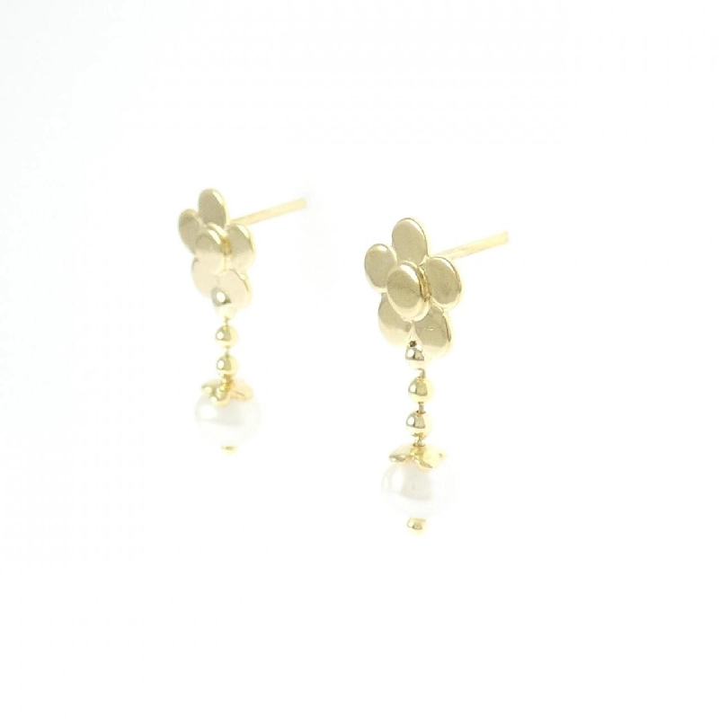 Bông tai hoa ngọc trai nước ngọt 750YG/K18YG - Hàng hiệu Authentic 869945