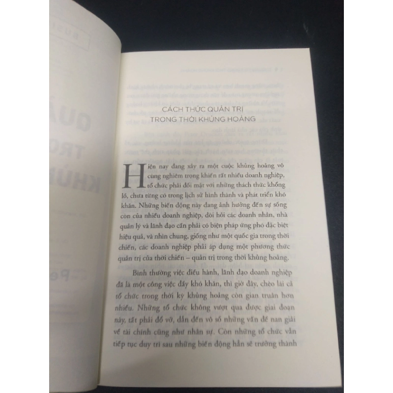 Quản trị trong thời khủng hoảng 90% có mộc 2020 HCM2105 Peter F. Drucker SÁCH QUẢN TRỊ 914401