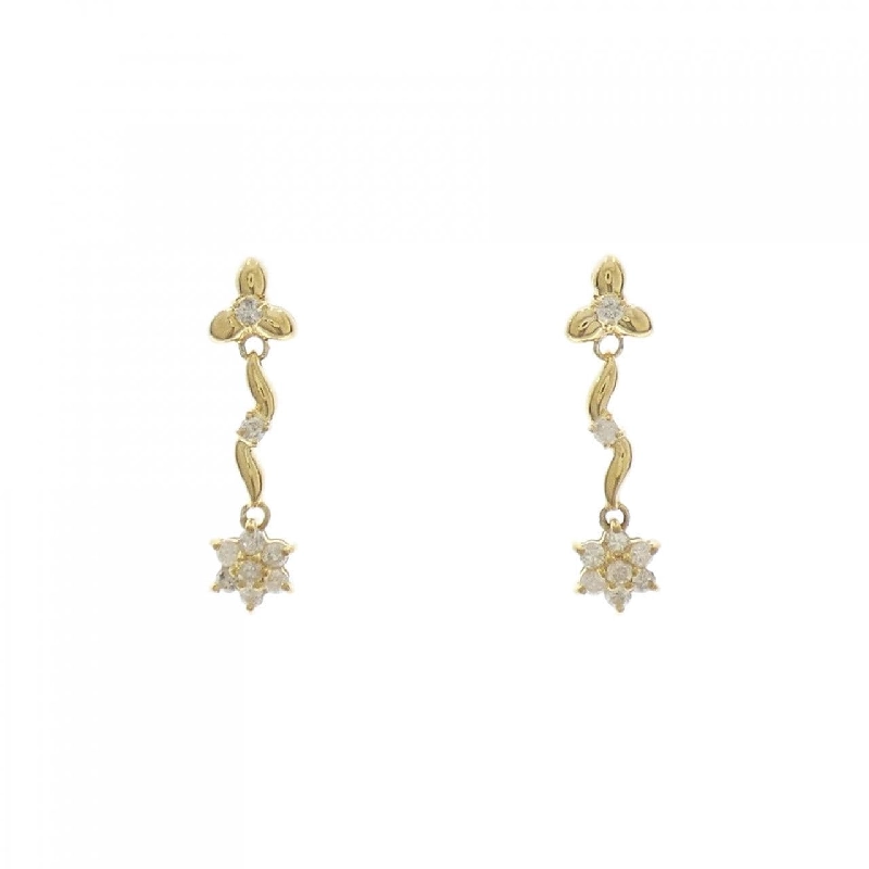 K18YG Bông tai hoa kim cương 0.30CT - Hàng hiệu Chính hãng 877420