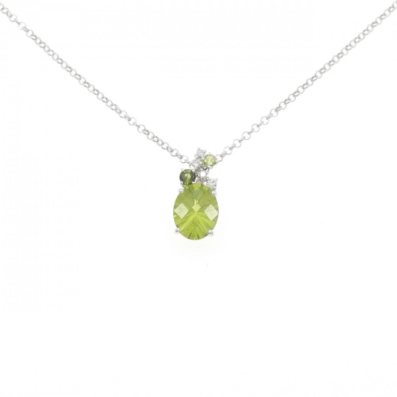 K18WG Peridot Necklace 2.26CT - Hàng hiệu Chính hãng 856484