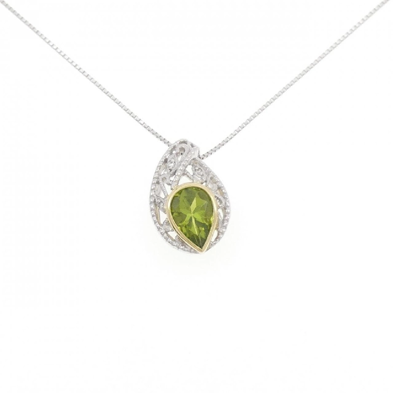 K18WG/K18YG Peridot Necklace 1.85CT - Hàng hiệu Chính hãng 858264