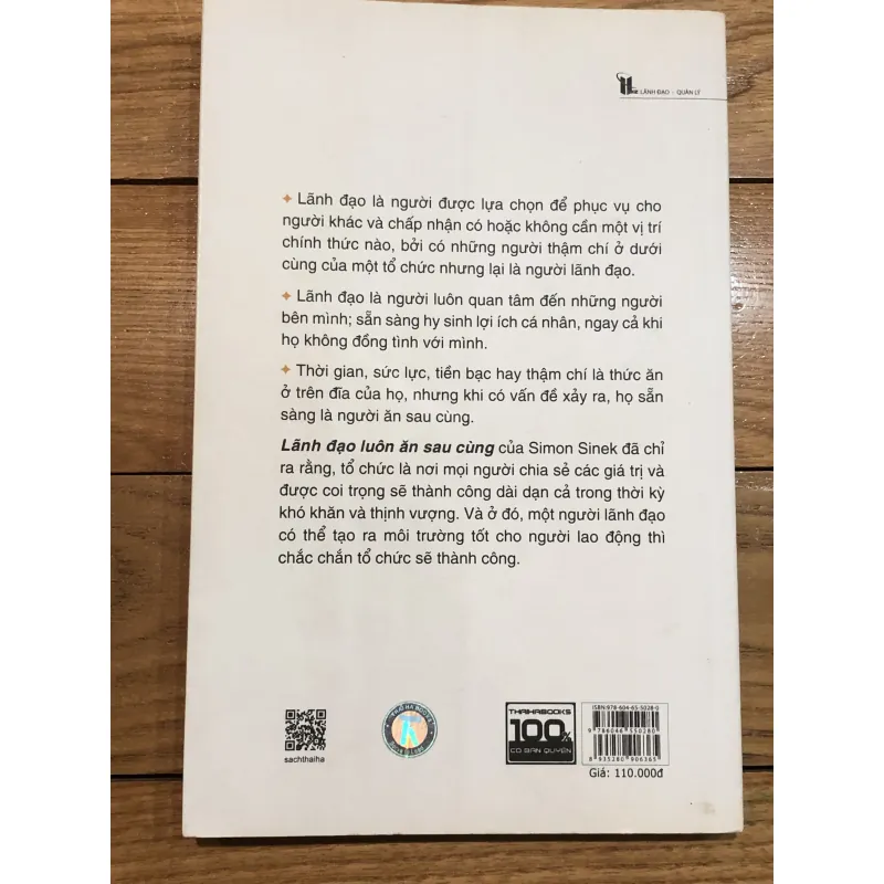 Sách “Lãnh đạo luôn ăn sau cùng” tặng kèm sách “Triết lý chợ cá cho cuộc sống” 756322