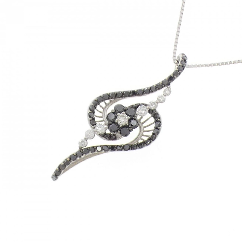 K18WG/K18BG Hoa Đá Kim Cương Dây Chuyền 1.10CT - Hàng hiệu Chính Hãng 856386