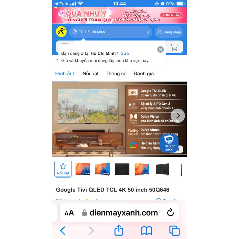 Tivi TCL 50 inch 597205