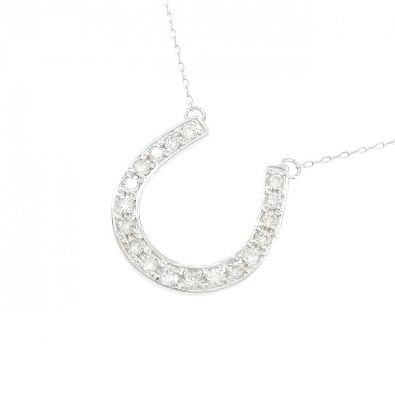 Dây chuyền kim cương hình móng ngựa PT950/PT850 0.20CT - Hàng hiệu Authentic 858546