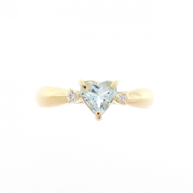 Nhẫn Aquamarine Hình Trái Tim K18YG - Hàng hiệu Chính hãng 850614