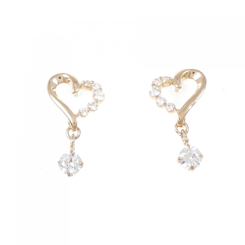 Bông tai hình trái tim 4゜C bằng đá cubic zirconia - Hàng hiệu Authentic 844008