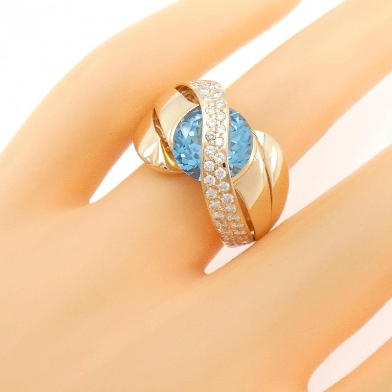 Nhẫn Blue Topaz K18PG - Hàng hiệu Chính hãng 848528