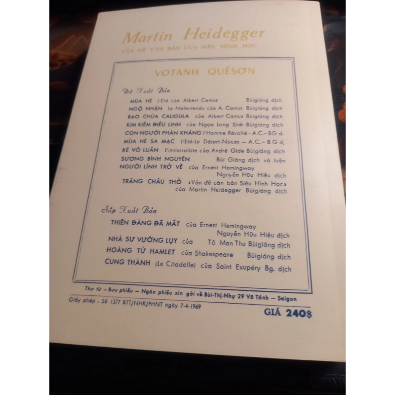 MARTIN HEIDEGGER TRĂNG CHÂU THỔ  VẤN ĐỀ CĂN BẢN CỦA SIÊU HÌNH HỌC 354305
