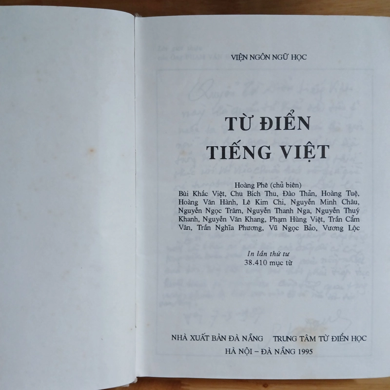 Từ Điển Tiếng Việt (Xb 1995) - Hoàng Phê chủ biên 517568