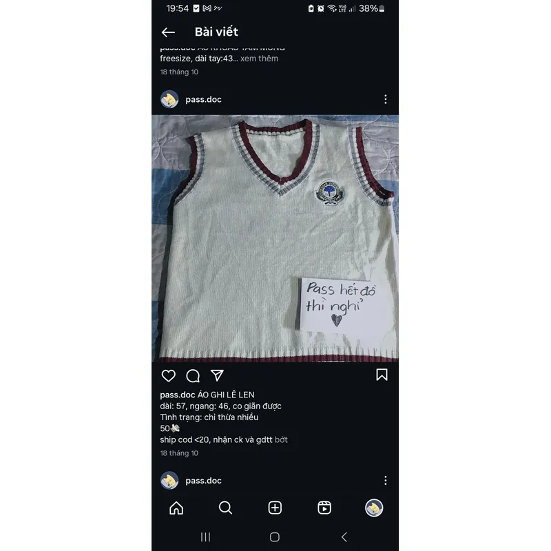 Áo gile trắng 698302