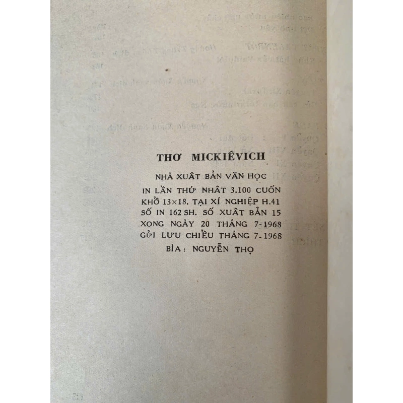 Thơ Mickeivich _ 1968_ Hoàng Trung Thông Nguyễn Xuân Sanh dịch 358377