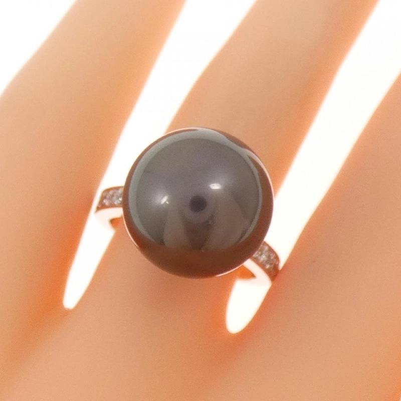 Nhẫn ngọc trai đen K18WG 13.3mm - Hàng hiệu Authentic 855032