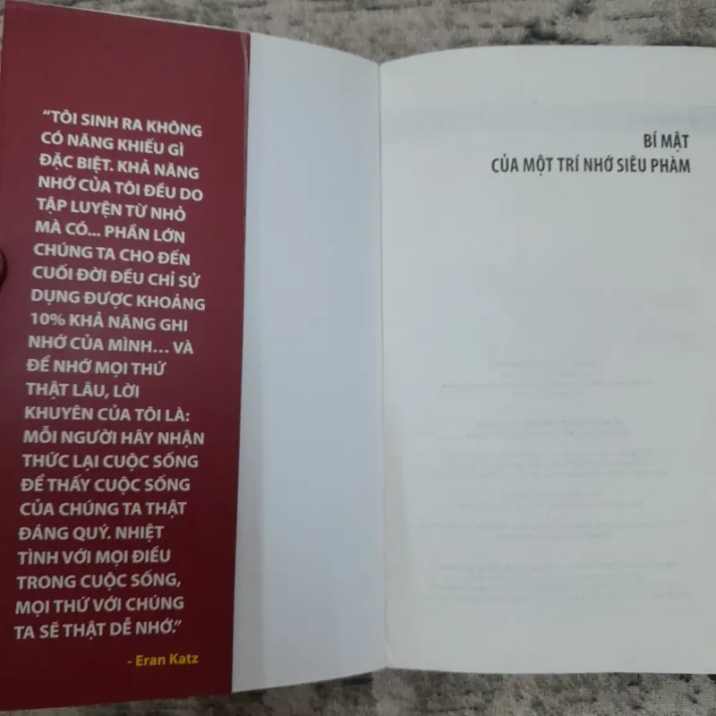 Bí mật của một trí nhớ siêu phàm. Tác giả  ERAN KATZ 745377