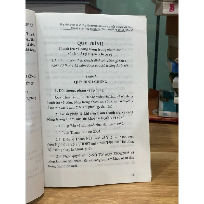 Quy trình Thanh tra về công bằng trong chăm sóc SK tại tuyến y tế cơ sở 728024
