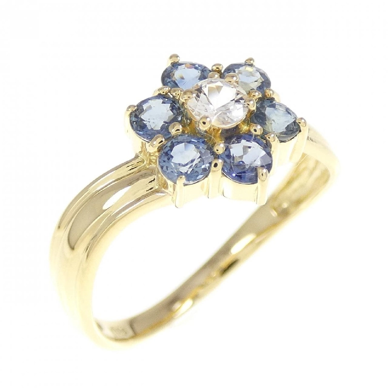 Nhẫn Sapphire K18YG Hoa 669642