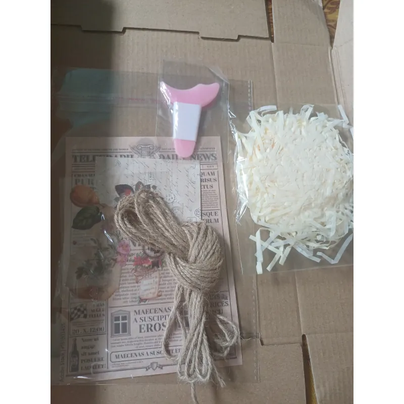 Combo Gói Quà Gồm Dây Gai, Rơm Lót, Sticker Trang Trí, Tặng kèm Hộp và dụng cụ kẻ mắt 791092