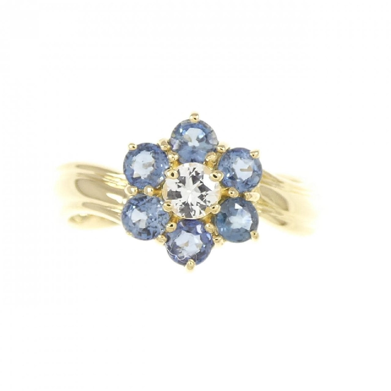 Nhẫn Sapphire K18YG Hoa 669642