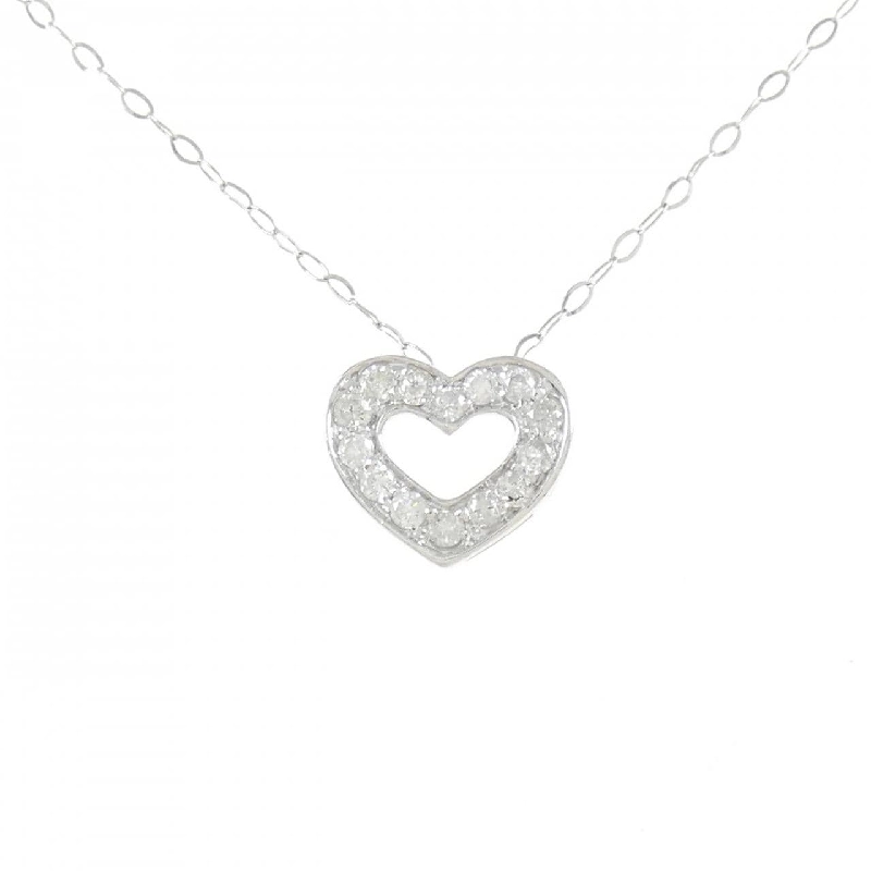 K18WG Dây chuyền kim cương hình trái tim 0.30CT - Hàng hiệu Chính hãng 861347