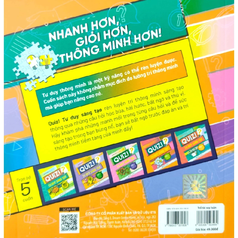 Quiz! Tư Duy Sáng Tạo - 100 Câu Hỏi Trổ Tài Suy Luận - Einstein Books 288885