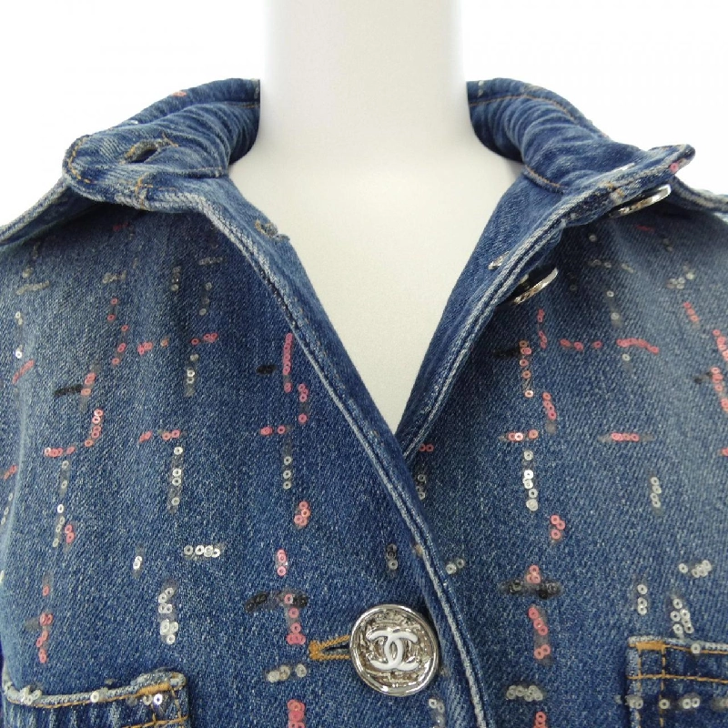 【Mã giảm giá】Áo khoác denim CHANEL 638885