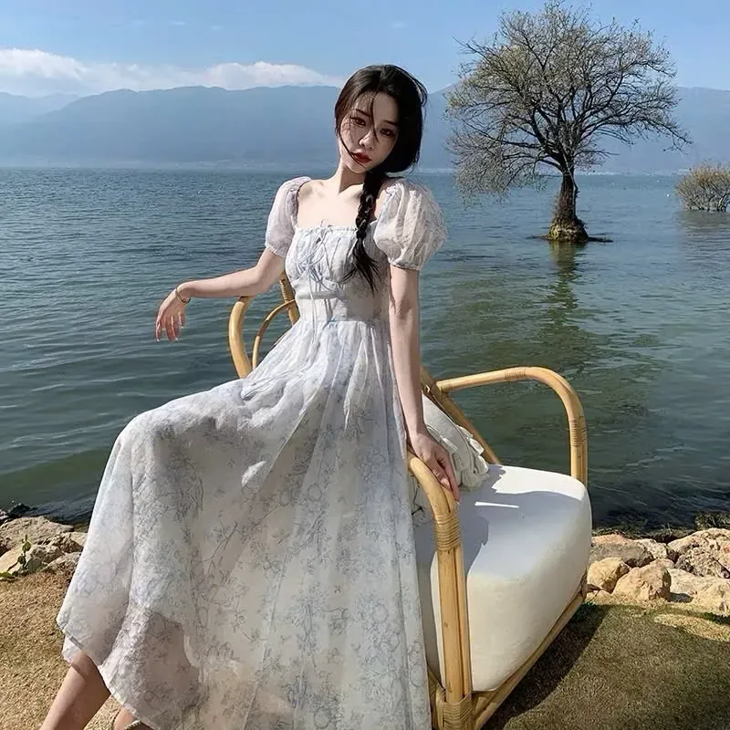 Váy hoa trễ vai hàng qccc  601729