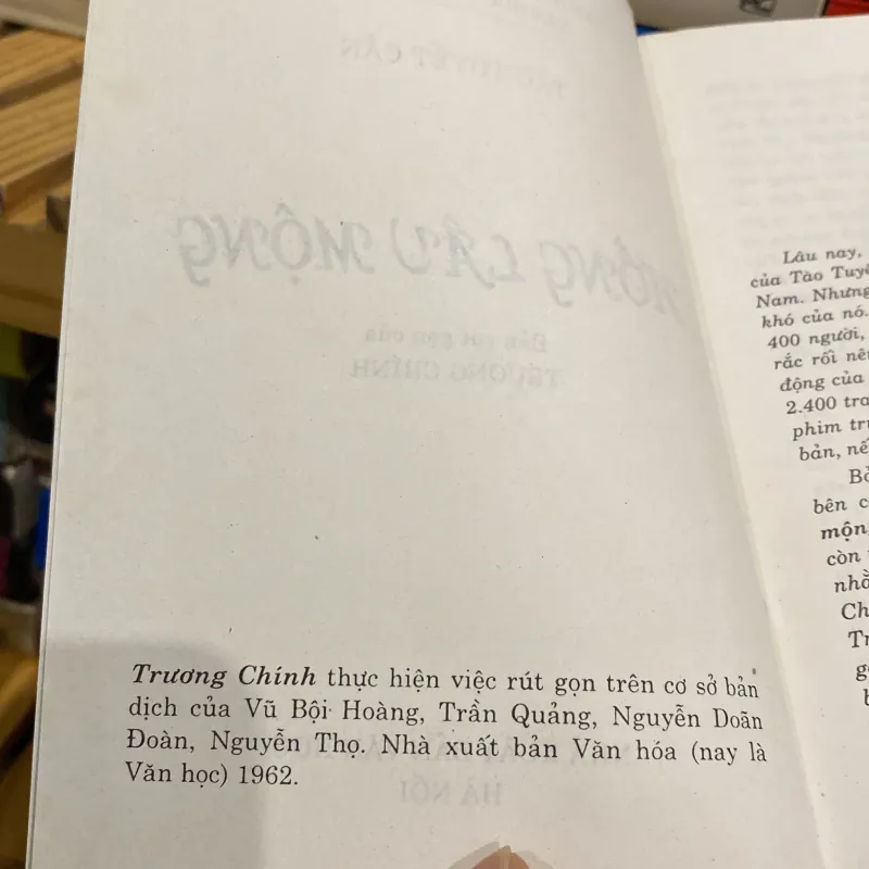 HỒNG LÂU MỘNG, TÀO TUYẾT CẦN, Bản rút gọn của Trương Chính (XB 2002) 757347