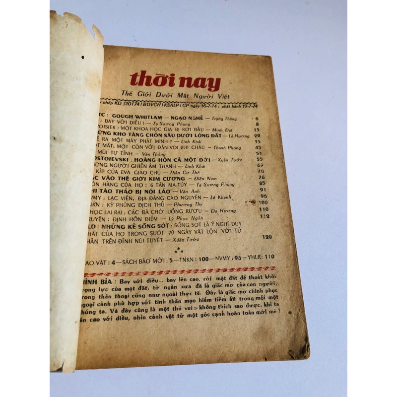 BÁO THỜI NAY – ẤN PHẨM GỐC (19/07/1974) 549360