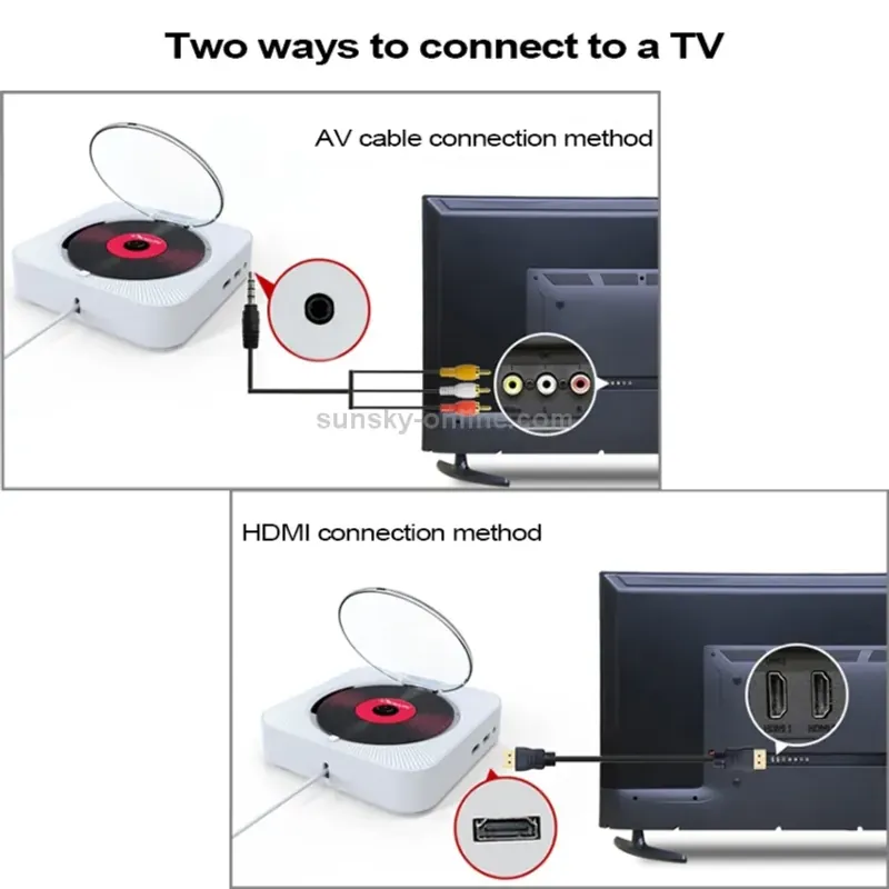 Đầu đĩa DVD gắn tường Bluetooth 4.2, Hỗ trợ FM, kèm đế KC-606  602712