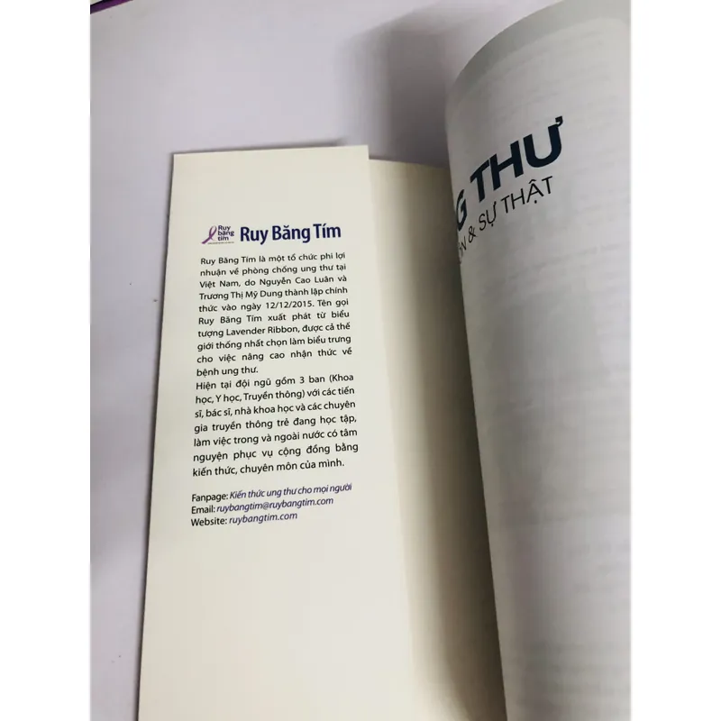 📘 UNG THƯ – TIN ĐỒN & SỰ THẬT – Ruy Băng Tím Sách in màu, 156 trang 601255