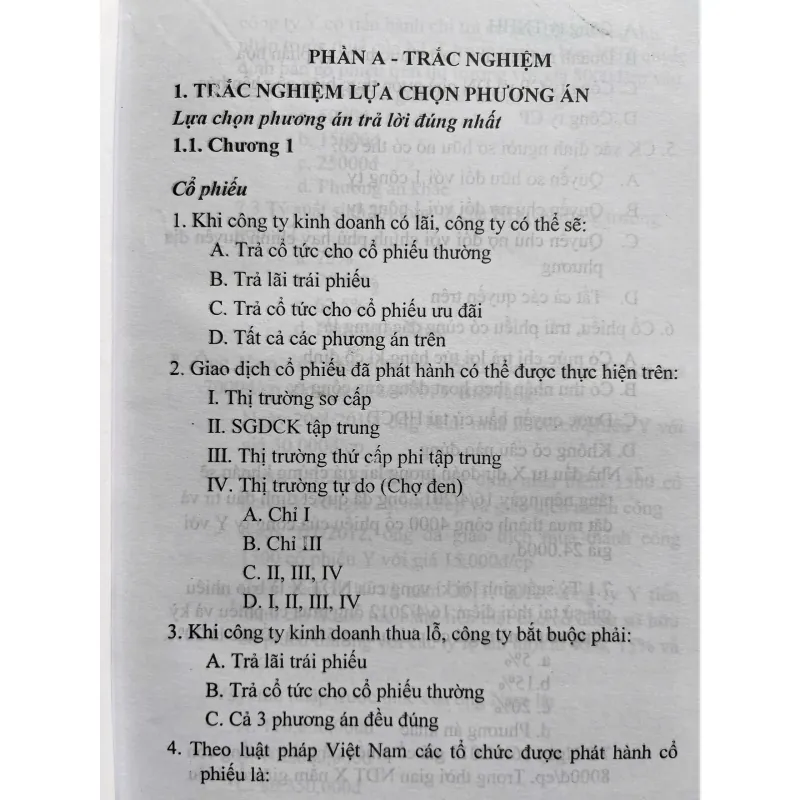 HỆ THỐNG VÀ CÂU HỎI THỊ TRƯỜNG CHỨNG KHOÁN 759843