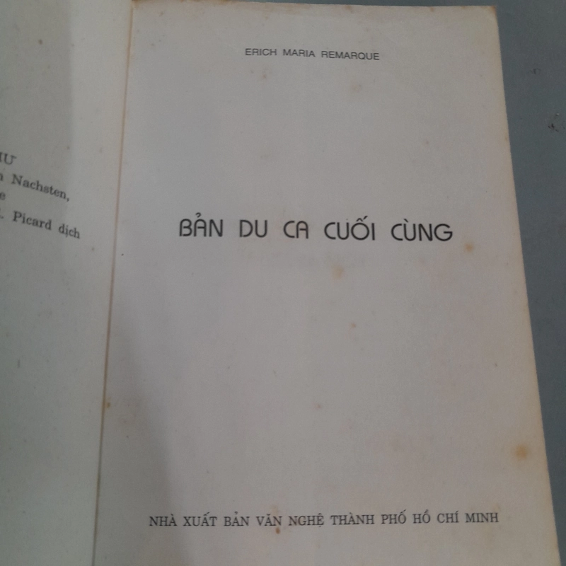 BẢN DU CA CUỐI CÙNG - ERICH MARIA REMARQUE 499700