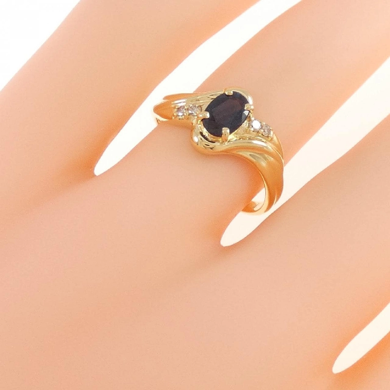 Nhẫn Sapphire K18YG 0.58CT 667673