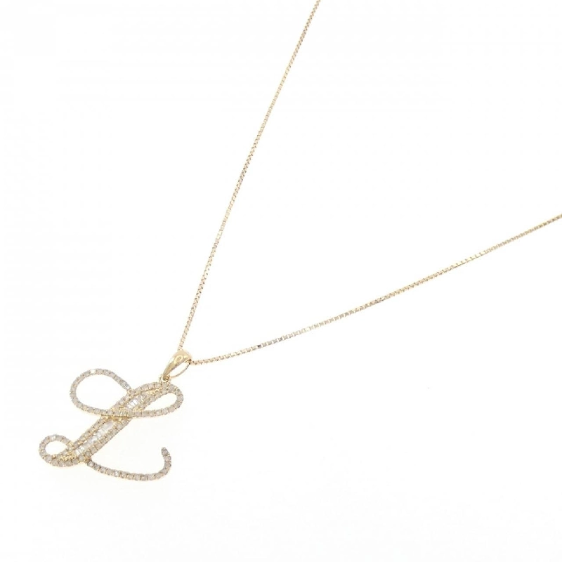 K18YG Chữ cái L Dây chuyền kim cương 0.50CT - Hàng hiệu Chính hãng 858983