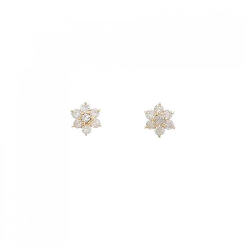 K18YG Bông tai hoa kim cương 0.50CT - Hàng hiệu Chính hãng 865960