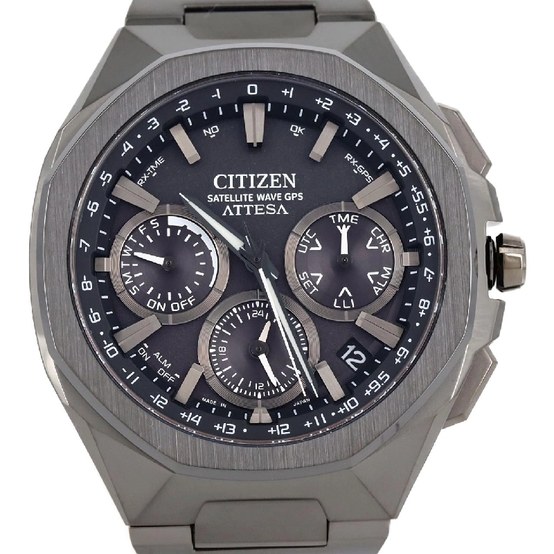 Đồng hồ GPS sóng điện từ Citizen Attesa Satellite Wave F950-00CW902/CC4105-69E TI Solar Quartz - Hàng hiệu Chính hãng 883246