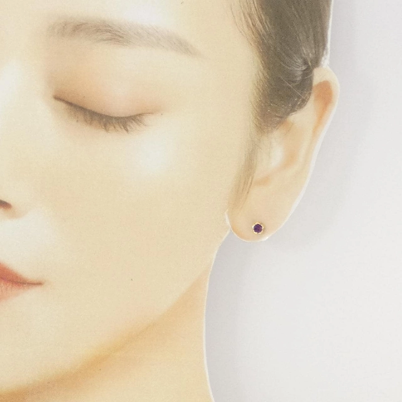 K18YG Amethyst Earrings - Hàng hiệu Authentic 869985