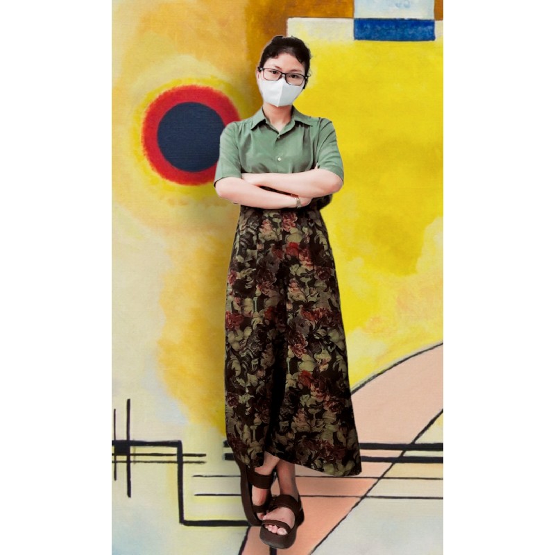 Quần Culottes Nhật họa tiết xinh 11347