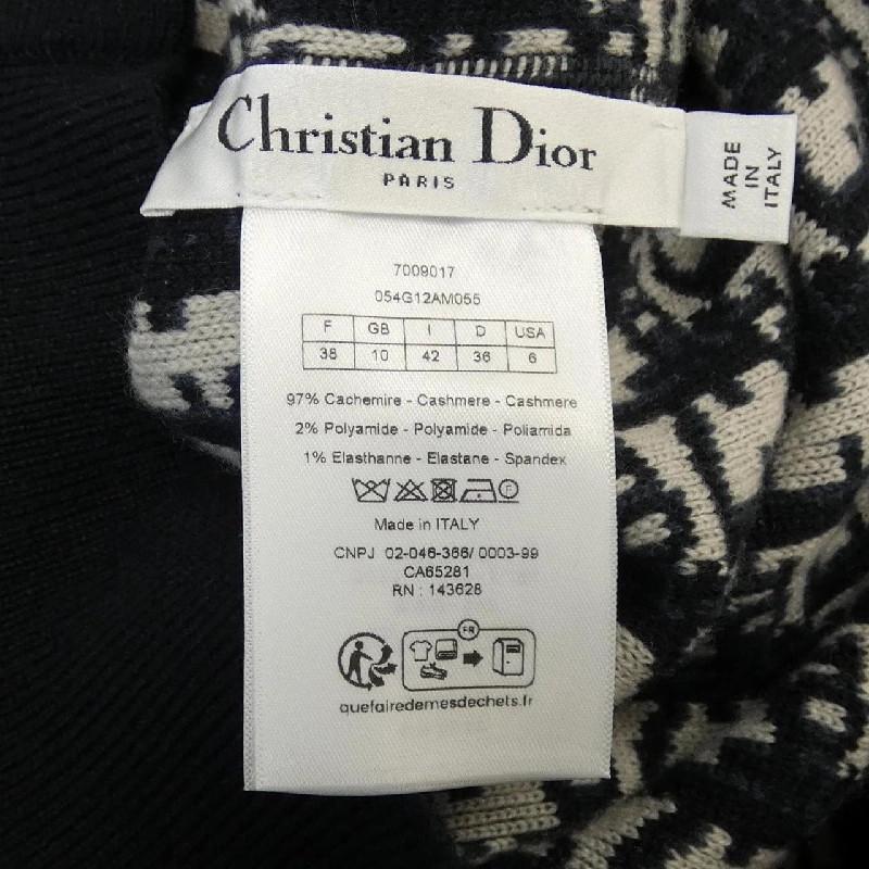 Áo khoác kỹ thuật cashmere Dior Oblique CHRISTIAN DIOR 054G12AM055 628274