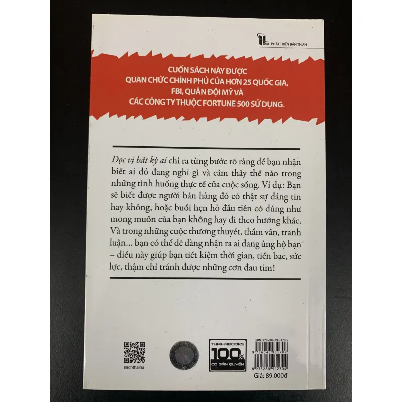 (Sách cũ) Đọc vị bất kỳ ai - Để không bị lừa dối và lợi dụng - TS. David J. Lieberman 932697