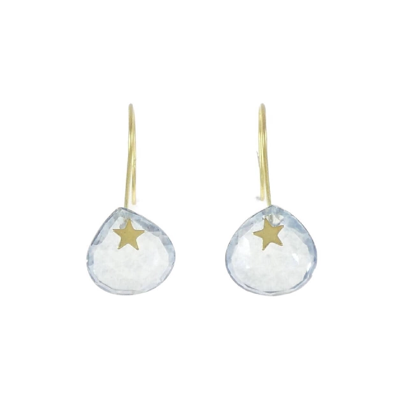 K18YG Ngôi sao Đá quý tổng hợp Bông tai - Hàng hiệu Chính hãng 871190