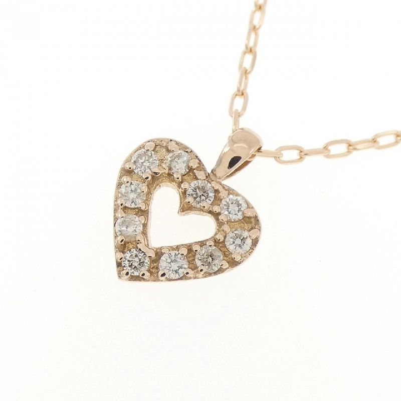 K18PG Dây chuyền trái tim kim cương 0.10CT - Hàng hiệu Chính hãng 860258