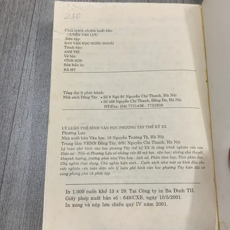 Lý luận phê bình văn học phương tây thế kỷ xx - phương lựu. 2b3 1009533