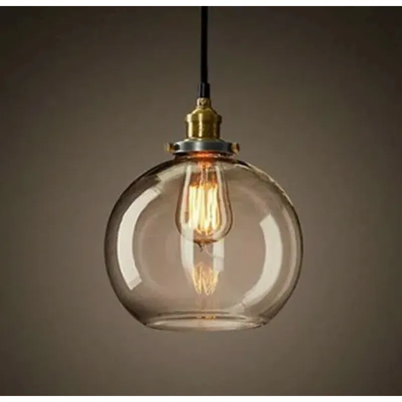 Đèn thả thủy tinh màu hổ phách D200 702682