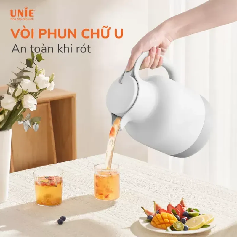 Phích giữ nhiệt UNIE UKW08 2L MÀU TRẮNG CHÍNH HÃNG MỚI 100% 593094